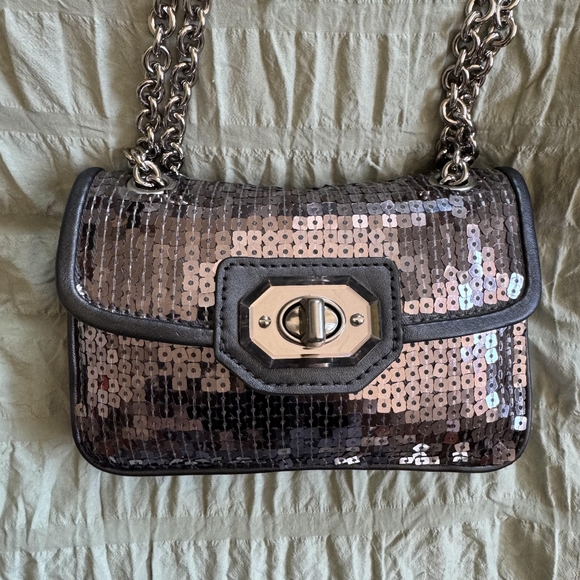 COACH SMALL SEQUIN TURNLOCK CROSSBODY - Picture 13 of 13